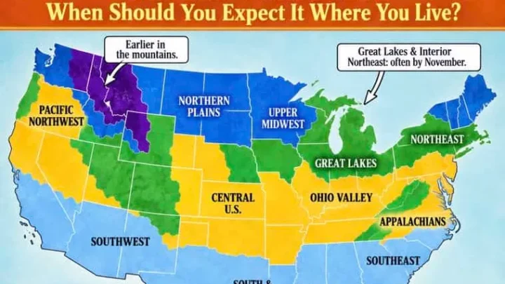 When will it snow? Check Farmers’ Almanac first snowfall map