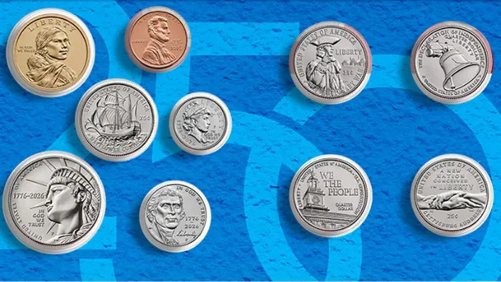 Sets of uncirculated America 250 coins to be released by US Mint