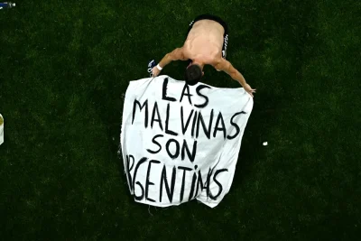 Argentina players wave banned political banner after World Cup win