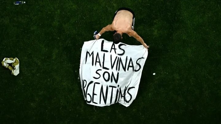 Argentina players wave banned political banner after World Cup win