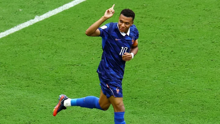 Kylian Mbappé passes Lionel Messi’s record with two World Cup goals against England