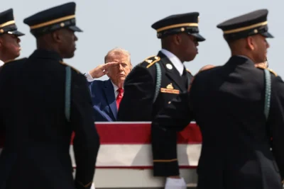 Trump honors return of four US soldiers killed in Iran war