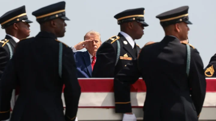Trump honors return of four US soldiers killed in Iran war