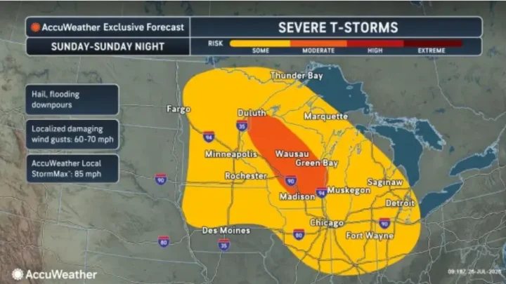 Midwest, East Coast could see damaging winds, flash flooding this week