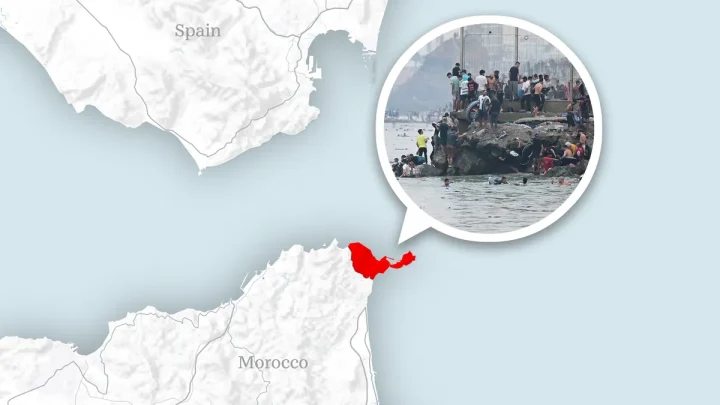 57 dead after thousands breach border into Spain’s tiny Ceuta: Maps