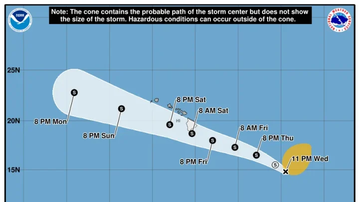 Lala could be a hurricane when it hits Hawaii: Forecasters
