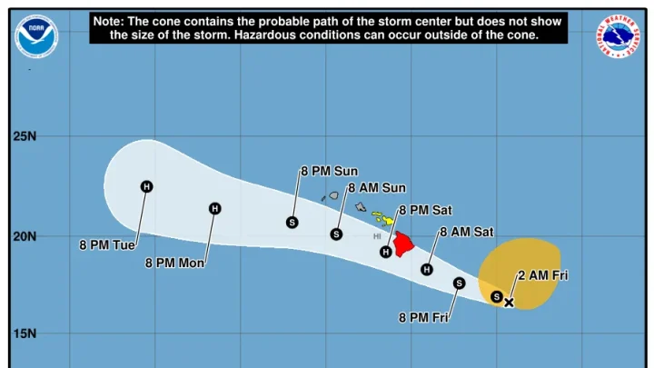 Lala expected to reach hurricane status near Hawaii: Live forecast updates