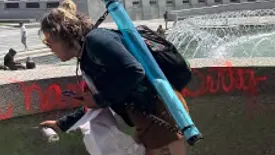 World War II Memorial vandalism suspect arrested, facing felony charges
