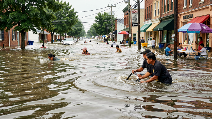 Visuals show scope of widespread flooding in Indiana
