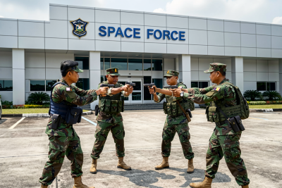 Journalists, military members held at gunpoint at Space Force base