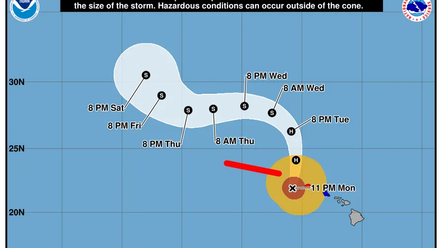 Hurricane Lowell passes near Hawaii, brings threats of rain, tornadoes